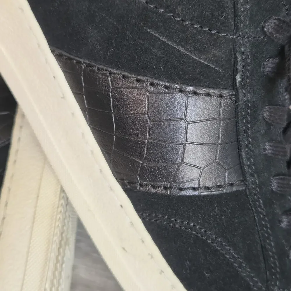 B2 BRUNO MAGLI Suede Leather Men US 10M Sneaker Black Made In Portugal